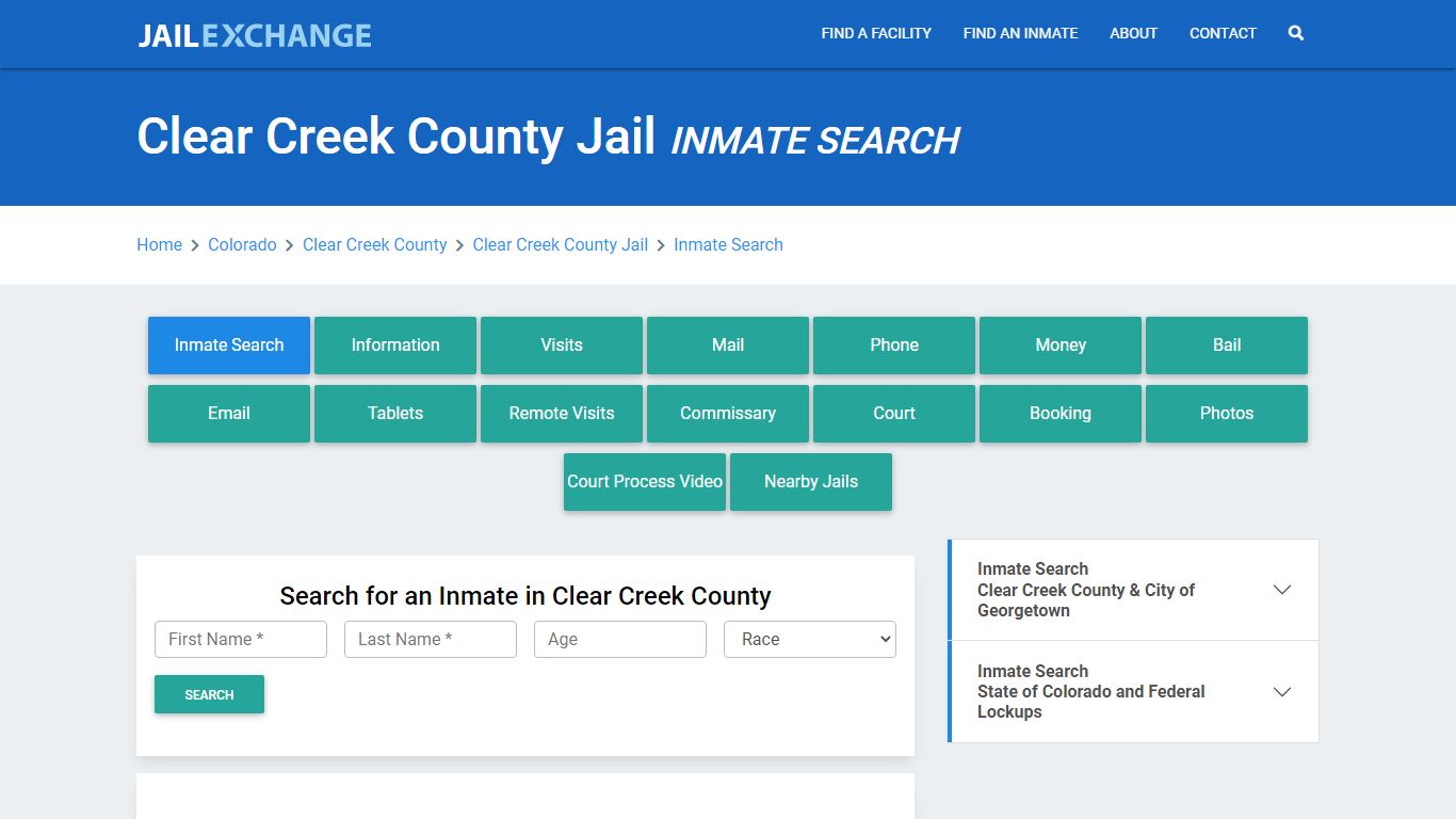 Clear Creek County Jail, CO Inmate Search: Roster & Mugshots