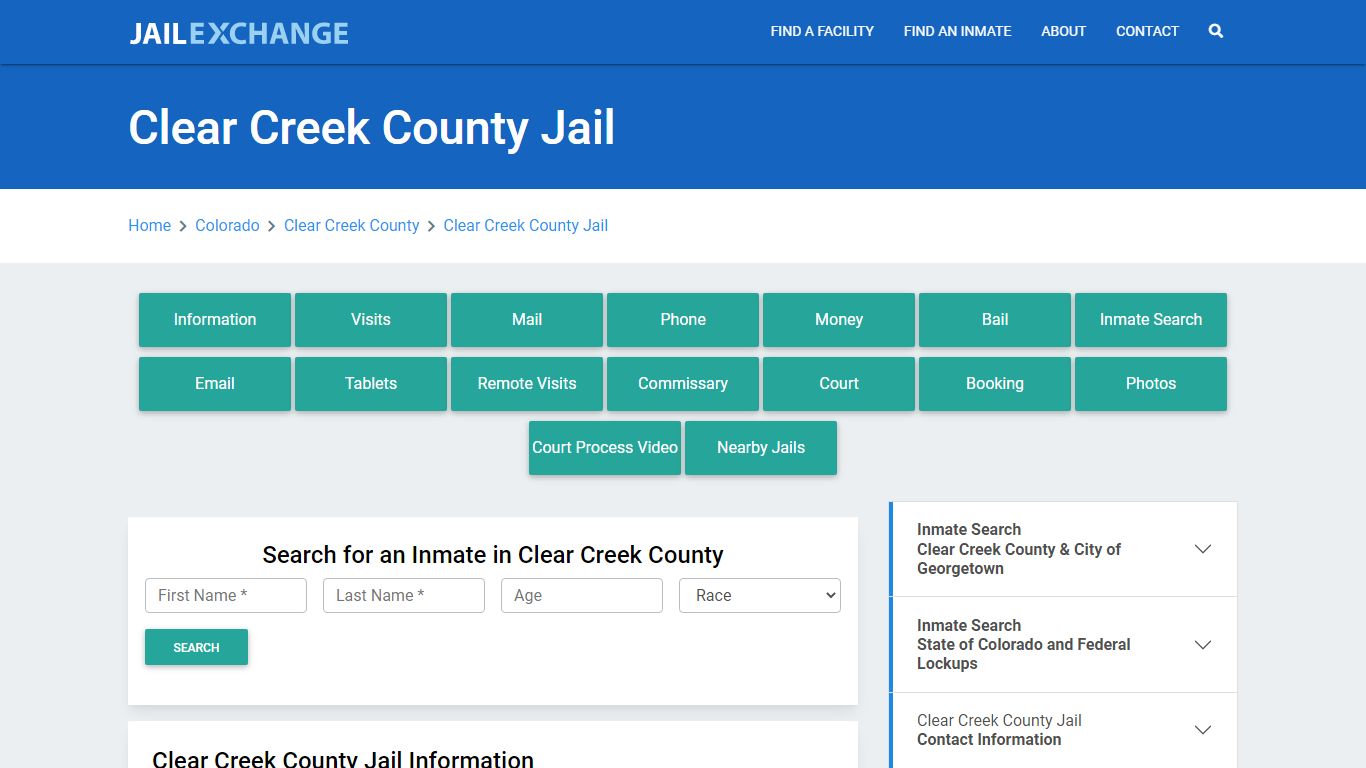 Clear Creek County Jail Roster Lookup, CO, Inmate Search